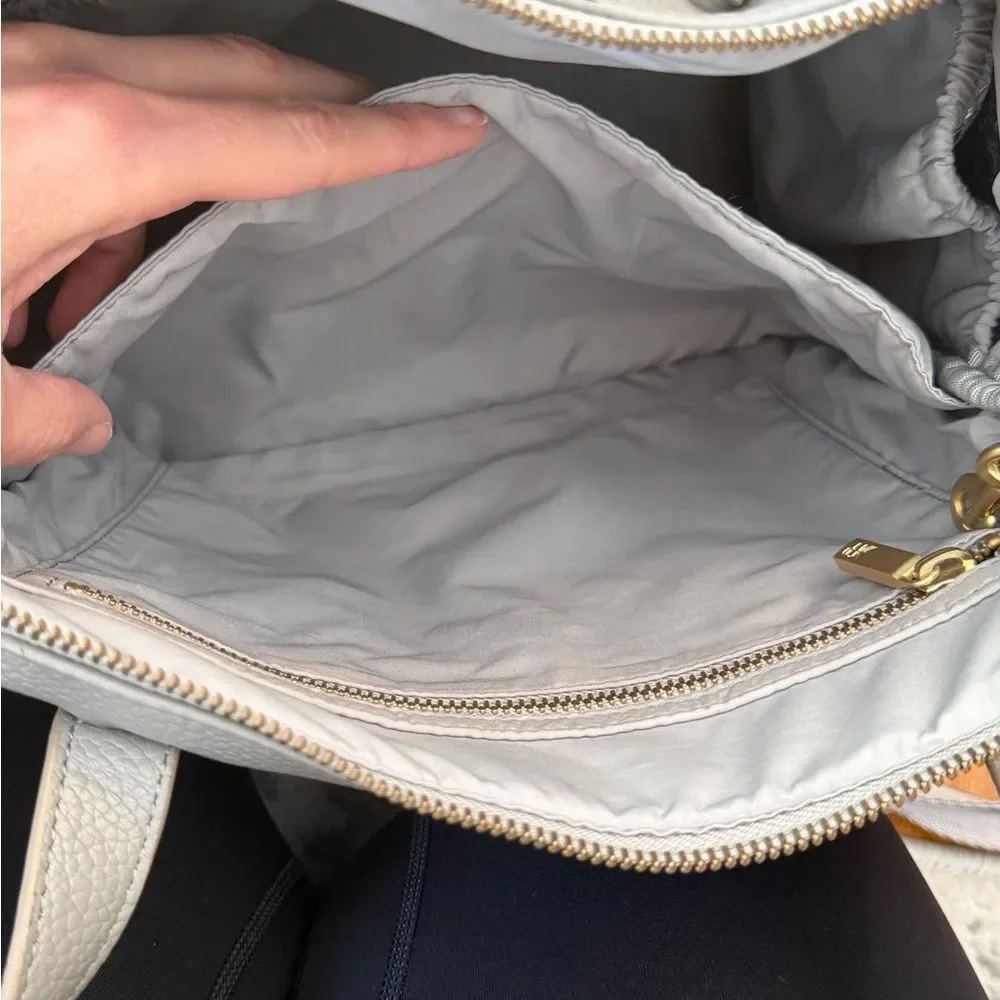 Freshly Picked light gray diaper bag